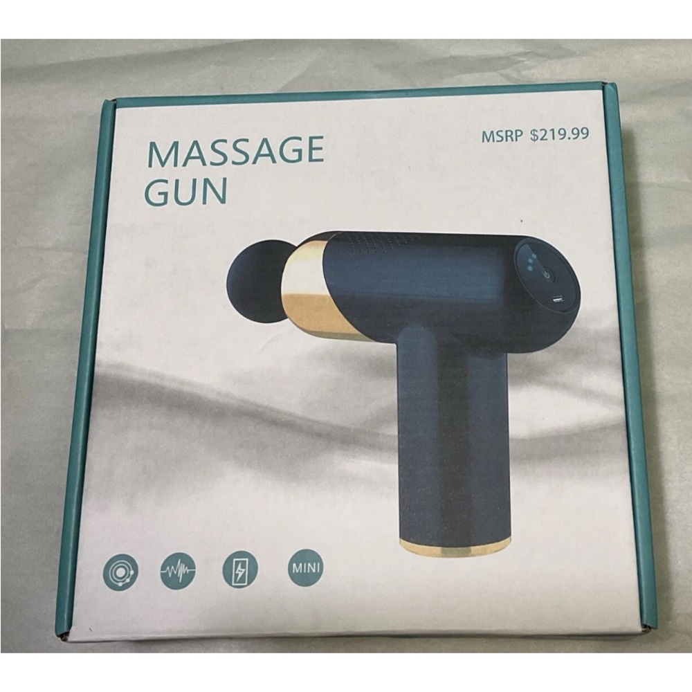 New Black and Gold Massage Gun with 4 attachments